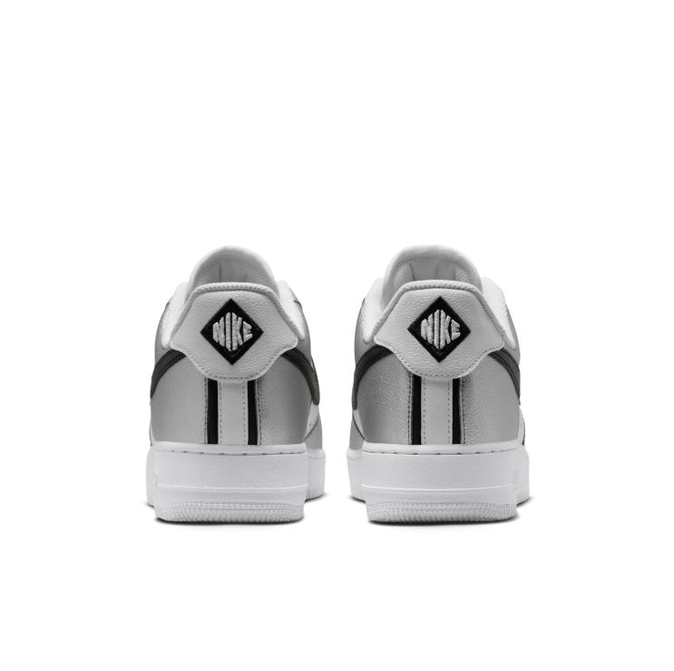Nike Air Force 1 Low – Metallic Silver, White & Black