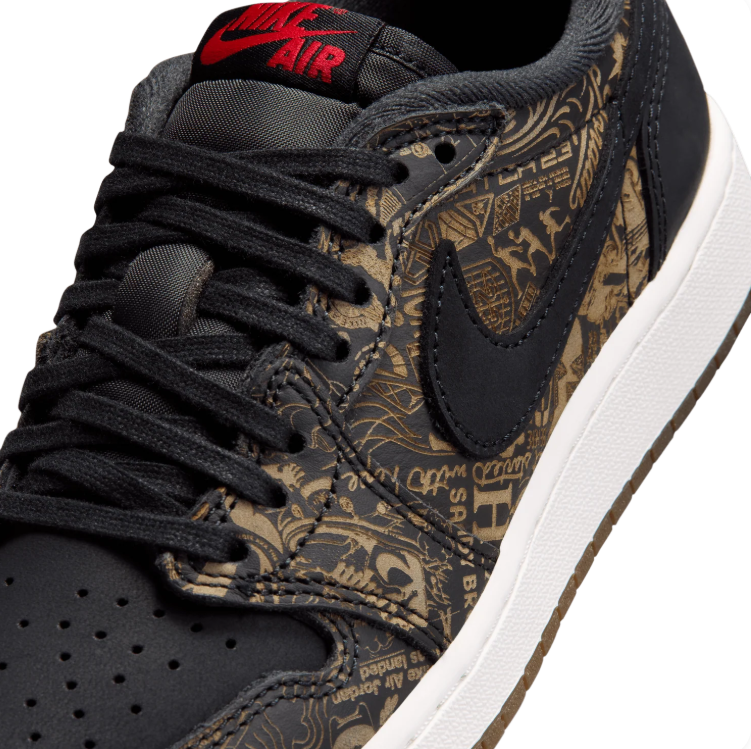 Nike Sneakers – Black & Gold-Tone Graphic Print