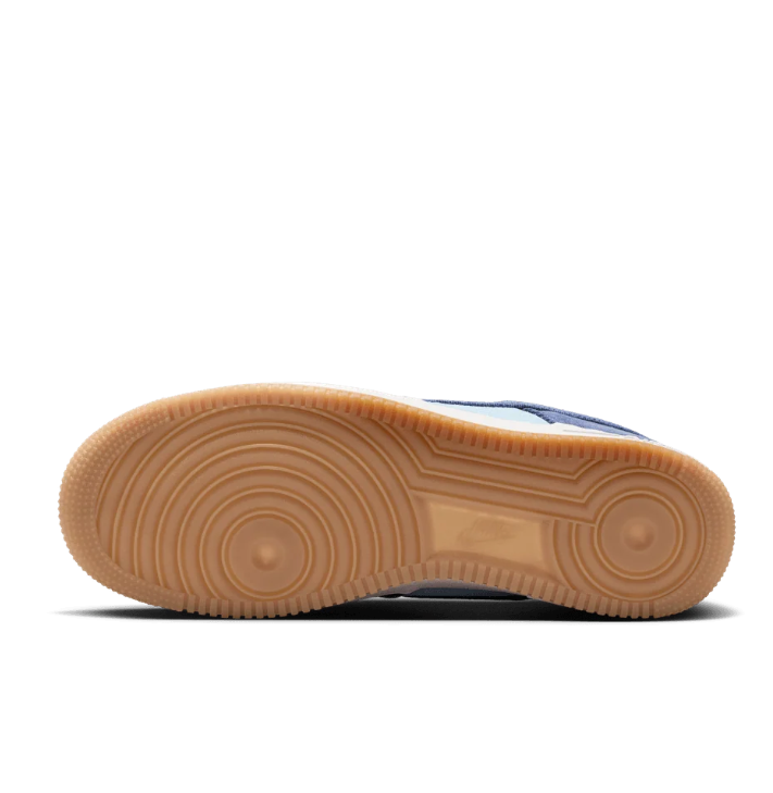 Nike Air Force 1 Low – Navy & Light Blue with Gum Sole