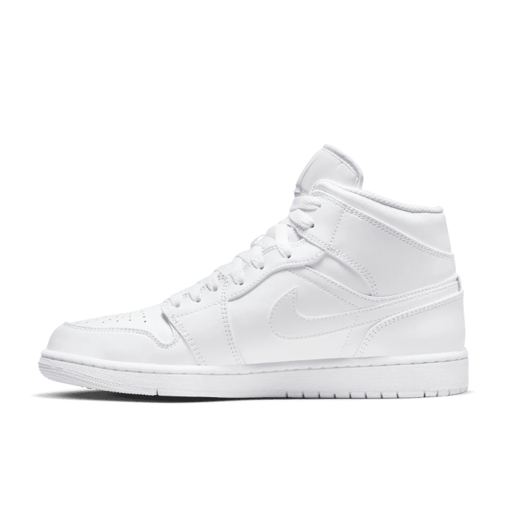 Nike Sneakers – All-White High-Top with Tonal Swoosh